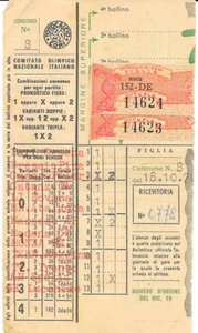 18 OTTOBRE 1970 - SCHEDINA TOTOCALCIO GIOCATA - SISTEMA - Foto 1 di 1