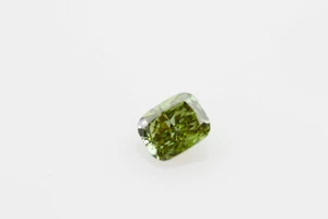 Chameleon Diamond - 0.22ct Cushion Natural Loose Fancy Deep Green Diamond - Picture 1 of 3