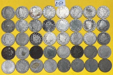 Roll of 40 Cull Low Quality Liberty V Nickels | 40 CULL Liberty V Nickels |#C150 Cover