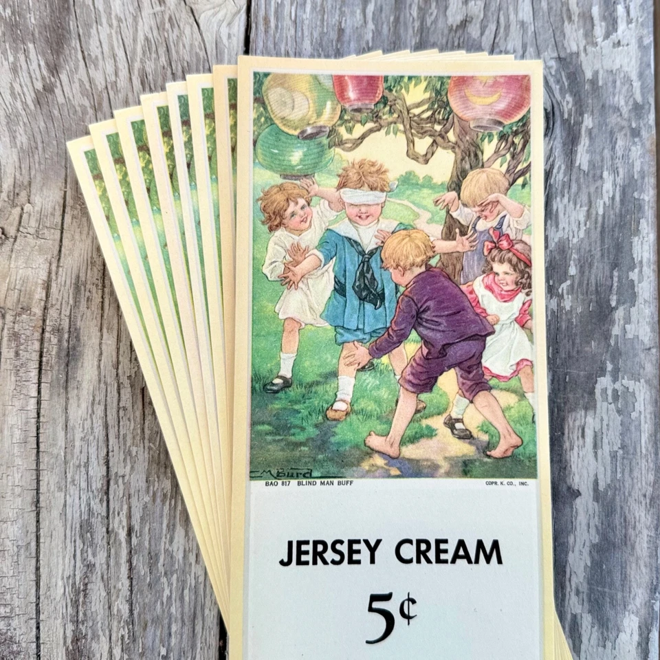 90 WHOLESALE Blind Man Bluff  1920s JERSEY CREAM FARM Ink Blotter ENTIRE LOT - Image 1 of 4