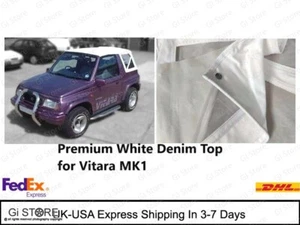 Tapa blanda para Suzuki Vitara MK 1 - Denim blanco - Nueva oferta de lanzamiento 25% de reembolso - Imagen 1 de 9