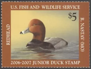 2006 Scott #JDS14 Junior US Duck Stamp - Redhead - MNH - Picture 1 of 1