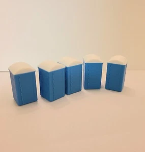 1/87  Scale Porta Potty Portable Toilet. 5 Pack. Construction Train Diorama - Picture 1 of 6