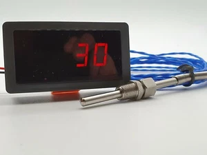 Kit universale misuratore temperatura scarico led diesel benzina 1/8" NPT 3M sensore - Foto 1 di 9