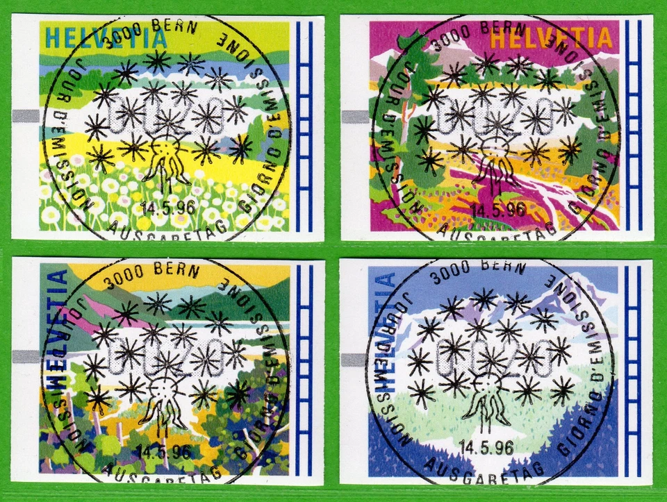 1996 Switzerland Suisse ATM stamps * four Seasons * series 20Rp first day Frama - Image 1 of 1