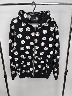 Love Moschino молнии толстовка с капюшоном логотип теннисный мяч многоцветный размер L женщин - Изображение 1 из 4