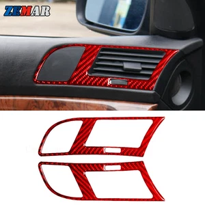 Red Carbon Fiber Interior Door Air Vent Cover Trim For BMW 5 Series E39 1998-03 - Bild 1 von 12