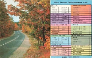 Postcard Road Trees Busy Person Correspondence Card - Picture 1 of 2