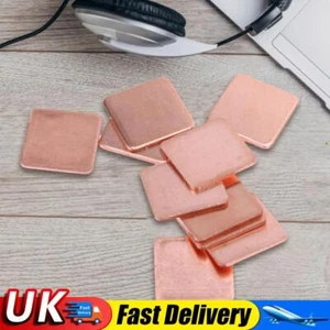 10 pcs 15mmx15mm 0.3mm Heatsink Copper Shim Thermal Pads for Laptop UK - Bild 1 von 5