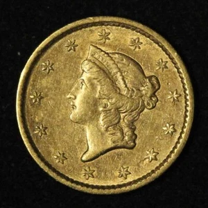 1852 G$1 Liberty Head Gold Dollar - Free Shipping USA - Picture 1 of 3