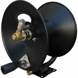 General D30006 3/8" x 200' Steel Hose Reel with Mounting Base 4,000 PSI 185° F - Picture 1 of 1