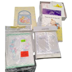 Assorted Lot 25+ Baby Thank You Cards Religious Baby Shower Blank Sealed & Open - Picture 1 of 10