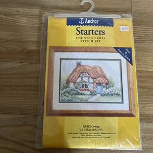 Anchor Cottage Cross Stitch Starters Set Ak112 Easy 16 X 23cm 6.25 X 9” Country - Picture 1 of 8