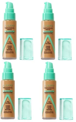 Almay Clear Complexion Acne Foundation with Salicylic Acid, 750 Golden, 4 Pack - Image 1 of 4