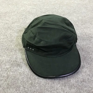 John Varvatos Hat Cap Strap Back Mens Small Leather Trim Military Baseball Stars - Picture 1 of 8