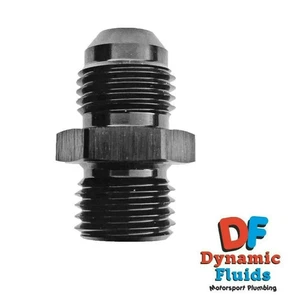 (AN6) -6 M12 x 1.25 Metric Straight Aluminium Adaptor Anodised Black  - Picture 1 of 1