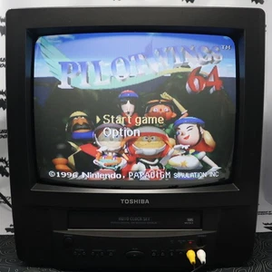 Toshiba MV13L3 13" CRT TV VCR Combo w/ Remote Retro Gaming Front Inputs VHS - Picture 1 of 22