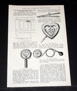 ALTER ZEITSCHRIFTENARTIKEL 1908, "KRAFTWAGEN NEUHEITEN" HERZ- UND RADFÖRMIGE HUPEN! - Bild 1 von 1