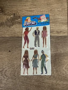 Barbie Puffy Stickers Vintage Mattel 1981 Gordy International Dress Up One Pack - Picture 1 of 2