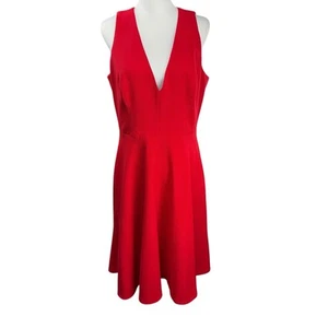 Dress the Population Red Catalina Fit & Flare Cocktail Dress Sleeveless Size L - Bild 1 von 7