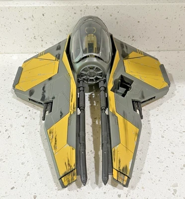 Star Wars Fighter Ship Anakin Skywalker Jedi Starfighter Amarillo/Gris 2004 Hasbro Foto 1 de 4