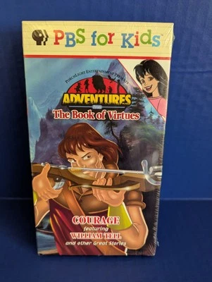 1996 PBS KIDS COURAGE VHS TAPE ADVENTURES FROM THE BOOK OF VIRTUES- **SEALED** - Image 1 of 2