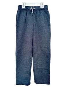 Cat & Jack Boys Size S 6/7 Charcoal Gray Fleece Elastic Drawstring Waist Pants - Picture 1 of 7
