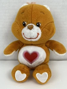 Care Bears zartes Herz Plüschtier braun rot Herz 8 Zoll Stofftier 2002 Vintage - Bild 1 von 7