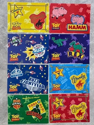 Juego de pegatinas insignia SkyBox Toy Story 1995 1-8 Woody Buzz Rex Hamm (8 tarjetas) Foto 1 de 2