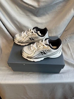 New Balance 740 Bungee Lace Toddler "Silver Metallic Black Size 9K New w Box - Image 1 of 4