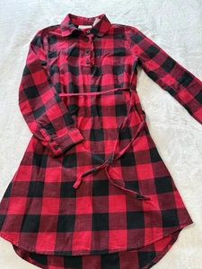 New The Children’s Place Girl’s Size 7 / 8 Medium M Flannel Girls Dress Outfit - Picture 1 of 3