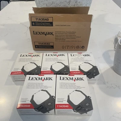 Lot of 5 Lexmark 11A3540 Printer Ribbon 2300 2400 Series Re-inking Ribbon NEW - Image 1 of 2