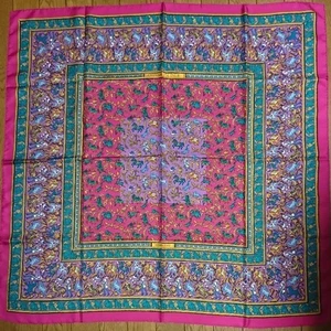 HERMES Seidentuch CHASSE en INDE Carres 90 cm 36" lila grün bunt neu in OVP authentisch - Bild 1 von 3