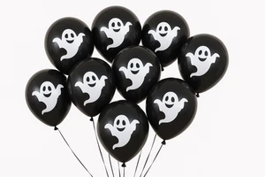 10pcs Halloween Latex Balloon 12" Spooky Decoration Balloon Halloween - Picture 1 of 2