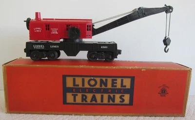 LIONEL POST WAR "O" 6560 WORK CRANE 1956 ORIGINAL BOX-BEAUTIFUL! $15.00 SHIP! - Image 1 of 4