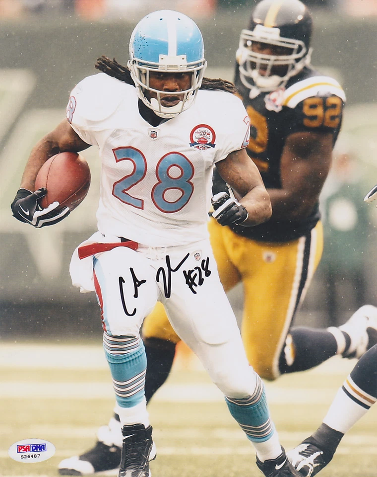 Chris Johnson SIGNED 8x10 Photo Tennessee Titans PSA/DNA AUTOGRAPHED - Image 1 of 1