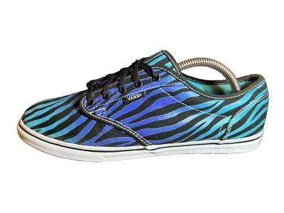 Sapato Feminino Vans Off The Wall Estampa Zebra Azul Roxo Tamanho 9.5 - Imagem 1 de 4