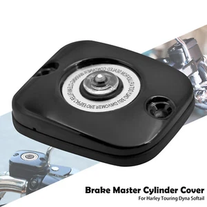 Black Front Brake Master Cylinder Cover Fit For Harley Touring 05-07 Dyna 06-17 - Picture 1 of 15