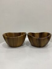 Lipper International Acacia Wave Serving Bowls - Beautiful Couple Of Salad Bowls