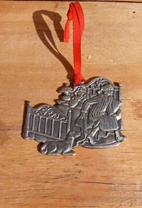 Pewter Twas the Night Before Christmas 1 Ornament Madison Avenue - Picture 1 of 4