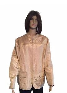 Alfred Dunner Jacket Blazer Coat Beige Lined 2 Pocket Zip Plus Sz 18 W EUC - Picture 1 of 6
