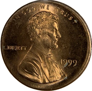 1999 P - Lincoln Cent 1c - Broadstruck - Mint Error - BU - Picture 1 of 2