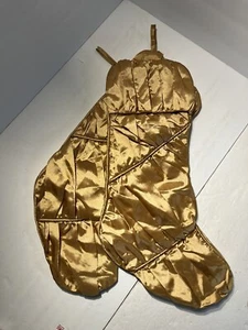 Juego de 2 medias navideñas doradas de 18" - Imagen 1 de 5