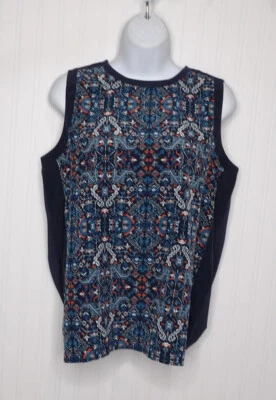 Top sin mangas Athleta ropa informal cremallera trasera ligero azul marino #54023 talla S Foto 1 de 4