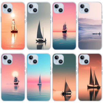 Sea Sunset Art Case For iPhone 15 14 13 12 11 Pro Max Plus Mini XR XS X SE 8 7 6 - Image 1 of 2