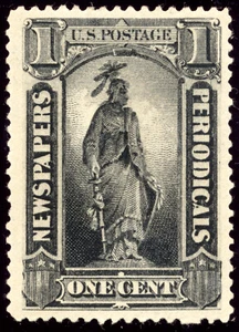 US PR81 1c Newspaper 1885 Statue of Freedom PF cert VF-XF unused OG hinged - Picture 1 of 3