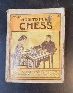 1917 HOW TO PLAY CHESS No.43 by Maxim La. Roux pocket paperback USED - Bild 1 von 14