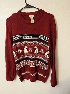 Dockers Christmas sweater red size mens small Cotton - Picture 1 of 5