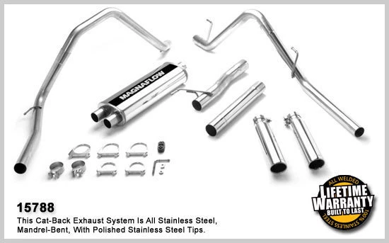 Silenciador sistema de escape Magnaflow Cat-Back 2003 Dodge Ram 1500 V6 5,7 L doble cabina Foto 1 de 1