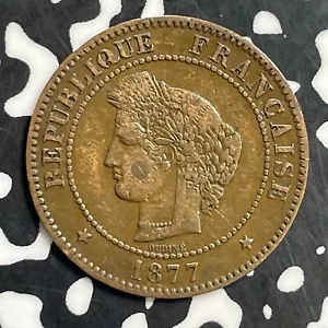 1877-A France 5 Centimes Lot#T0849 Nice! Better Date - Picture 1 of 2